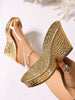 Women's 2024 New Platform Slide Sandals, Summer Outdoor Thick Bottom Transparent Strap High Heel Shoes, Plus Size